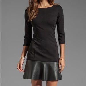 Bailey 44 3/4 Sleeve Faux Leather Dress